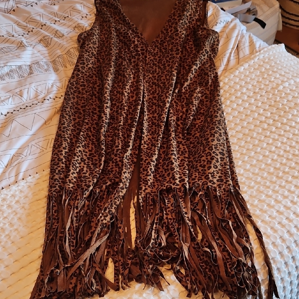 Duster Vest With Fringe Xxl
